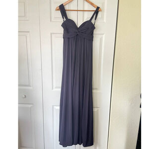 BCBGMaxAzria Navy Jersey Twist Front Empire Waist Maxi Dress • Size XXS 🗣